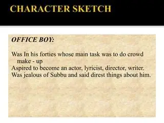 The Origins of Subbu and Office Boy