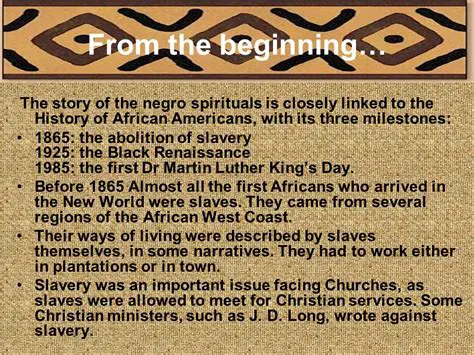 The Origins of the Negro Spiritual