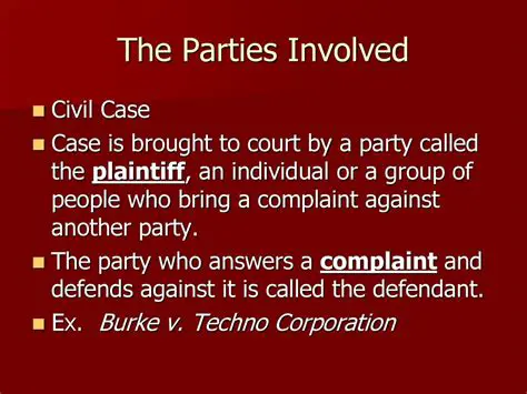 The Parties Involved in a Lawsuit