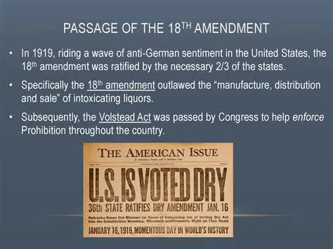 The Passage of the 18th Amendment