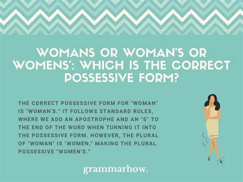 The Possessive Form of Women
