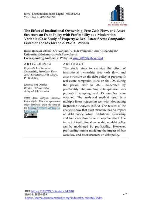 The Role of Institutional Ownership in Debt Policy