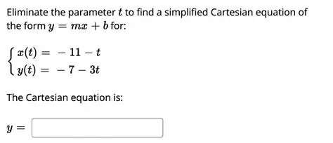 The Simplified Cartesian Equation