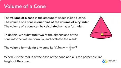 The volume of the cone is represented by the expression