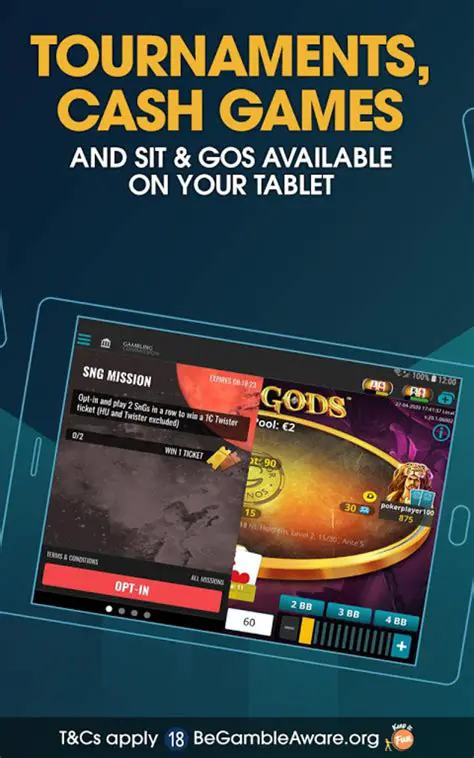 Tournaments and Cash Games