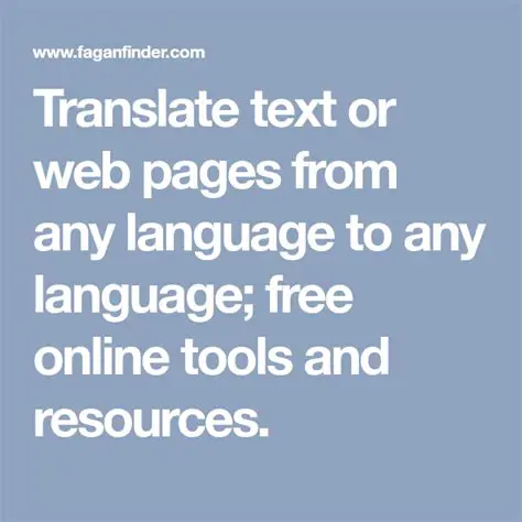Translate text and web pages in any language