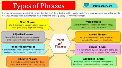 Types of Phrases in English Grammar