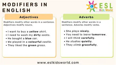 Understanding Adjectives and Their Role in Sentence Modifiers