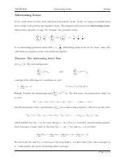 Understanding Alternating Series