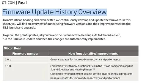 Understanding Oticon Upgrade Streamer Firmware
