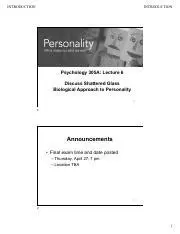 Understanding the Biological Approach to Personality