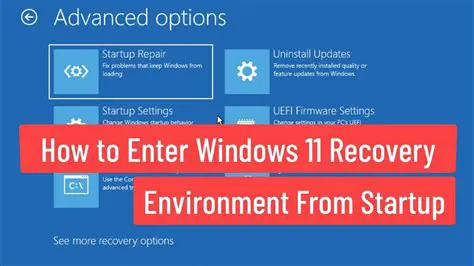 Understanding the Recovery Menu
