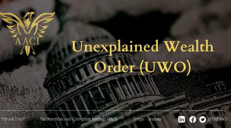 Unexplained wealth or assets