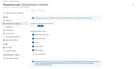 Use authentication settings