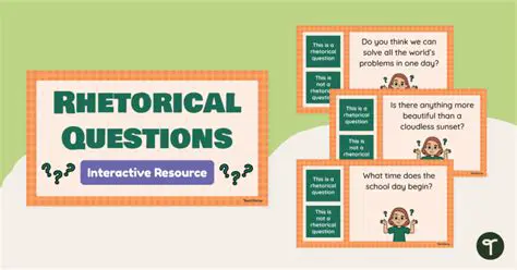 Use rhetorical questions strategically