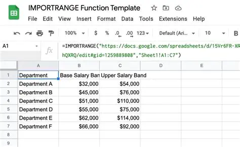 Using IMPORTRANGE Function
