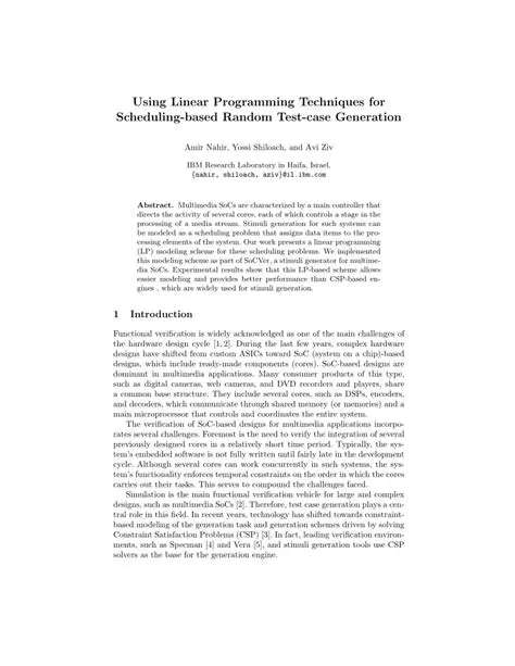 Using linear programming techniques