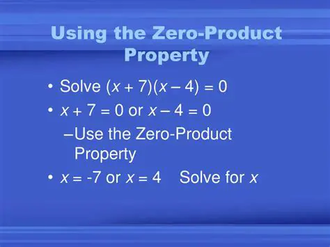 Using the Zero Product Property