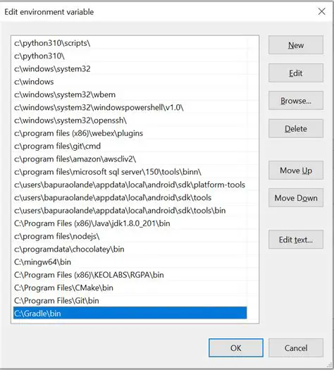 Verify environment variables