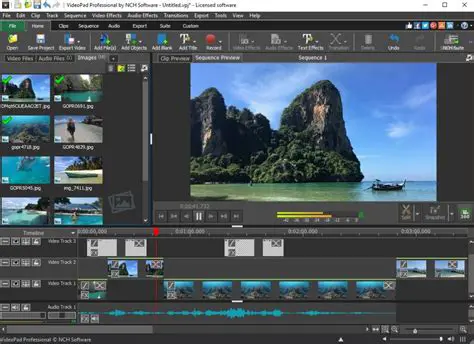 Video and audio editing software