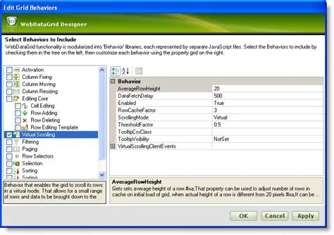 Virtual Scrolling Behavior