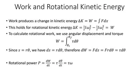 Work and Rotational Kinetic Energy
