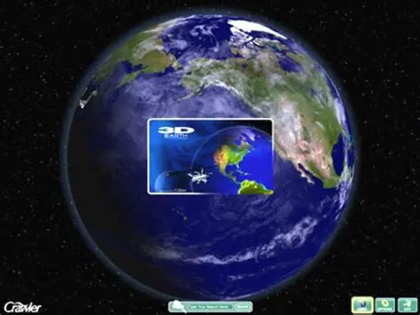 Zoom in and out and rotate the Earth